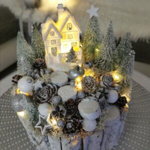 Mesebeli táj- adventi asztal dekor- 22 cm