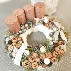 Bronz adventi koszorú- 26 cm
