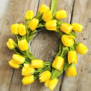 Sárga kerek tulipán koppantó- 30 cm