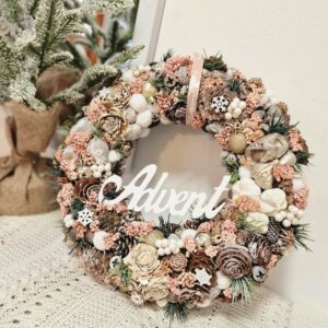 Advent ajtódísz